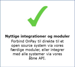 OnPay har en masse nyttige integrationer og moduler